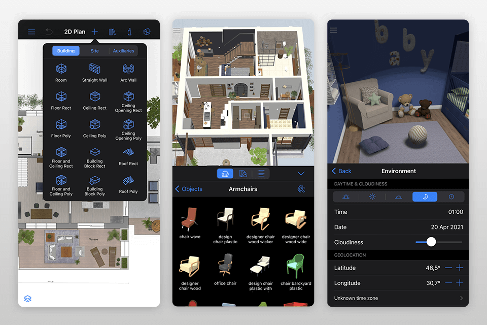 Live Home 3d App To Design House Exterior Interface 