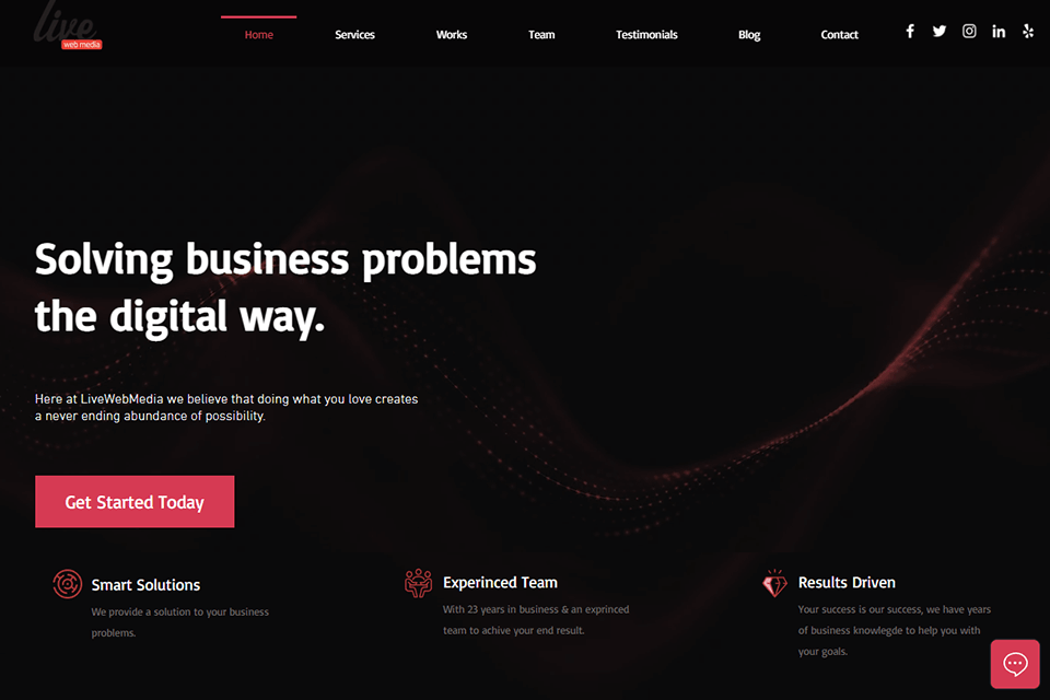 livewebmedia social media marketing company interface