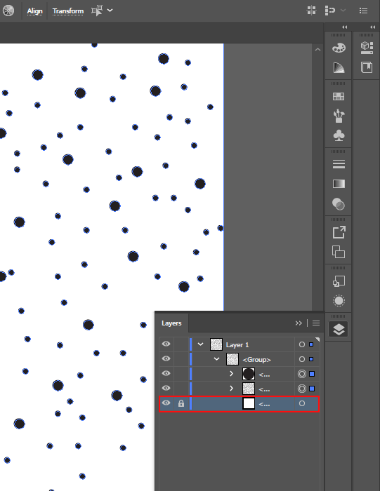 lock objects to add texture in illustrator