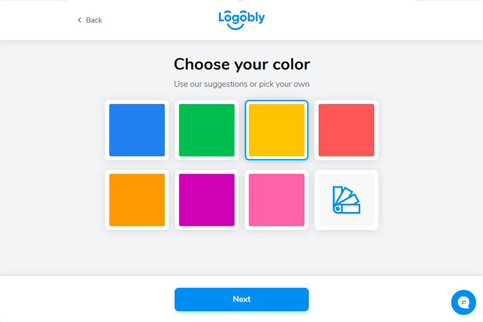 logobly choosing color