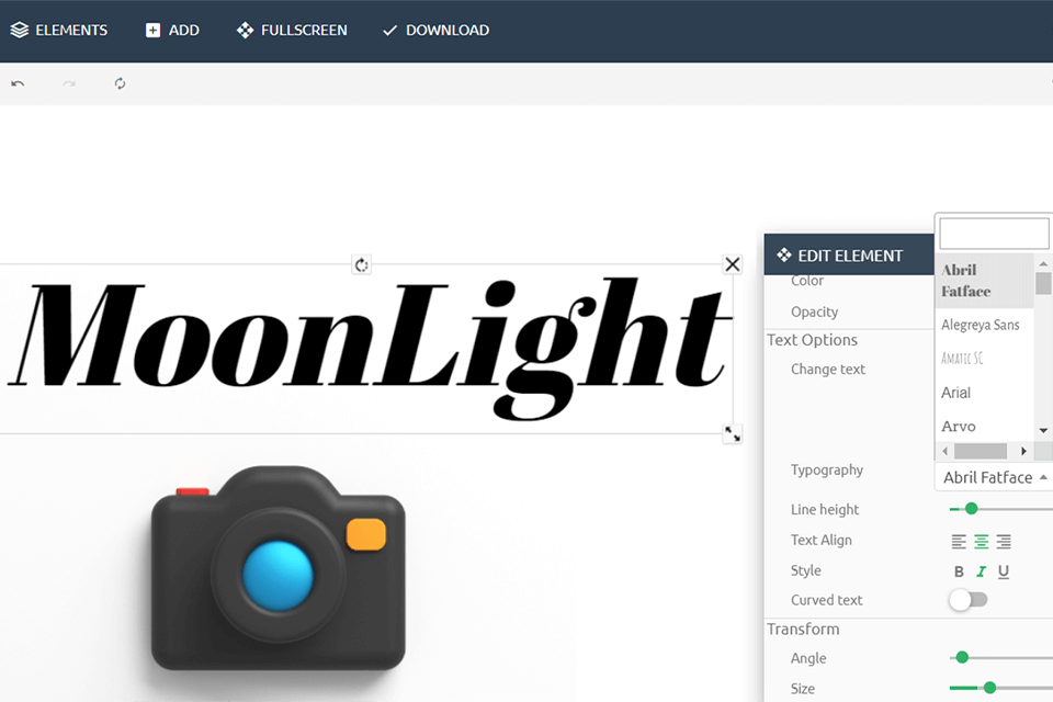 interfaz de creador de logotipos gratis logosea