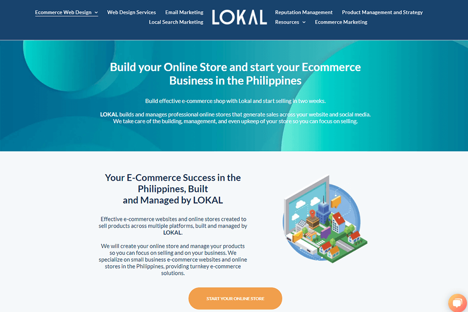 ecommerce website lokal