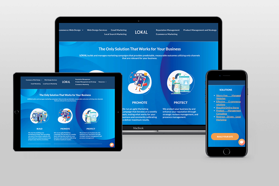 website builder lokal