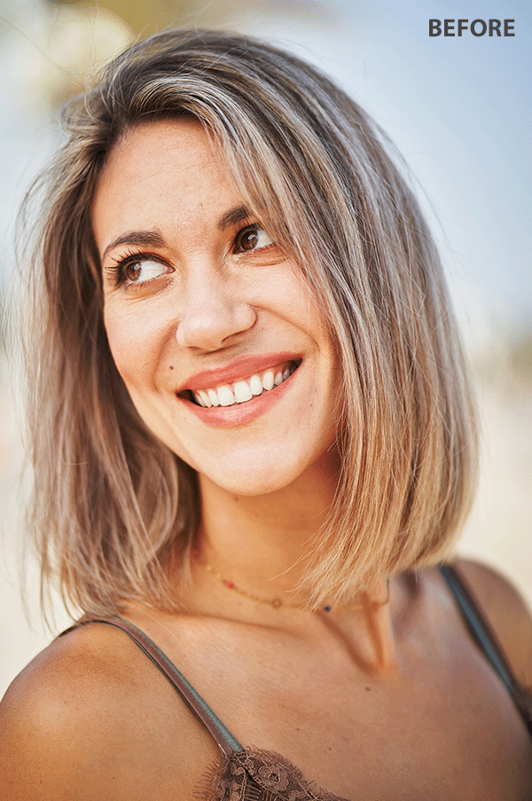 long hair filter before and after