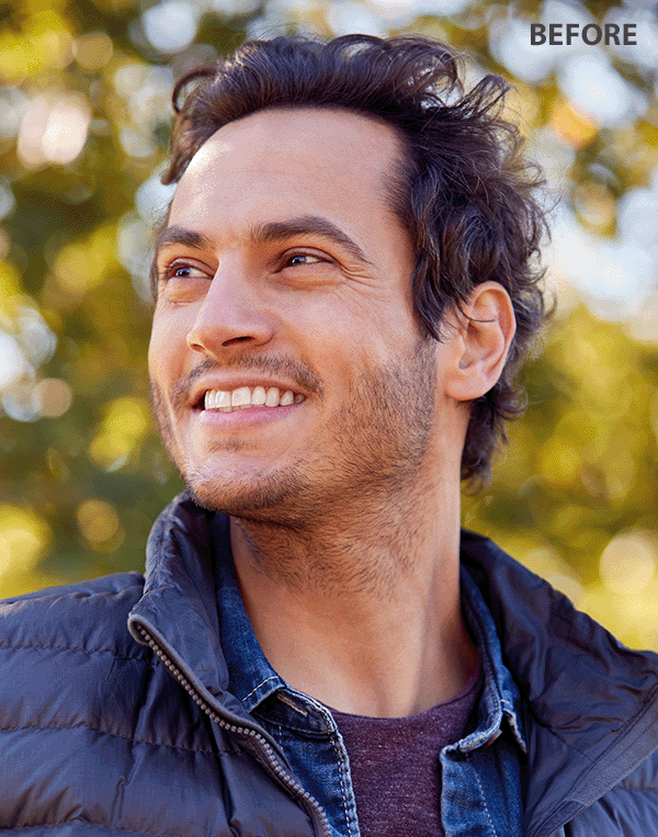 long hair filter for guys app before and after