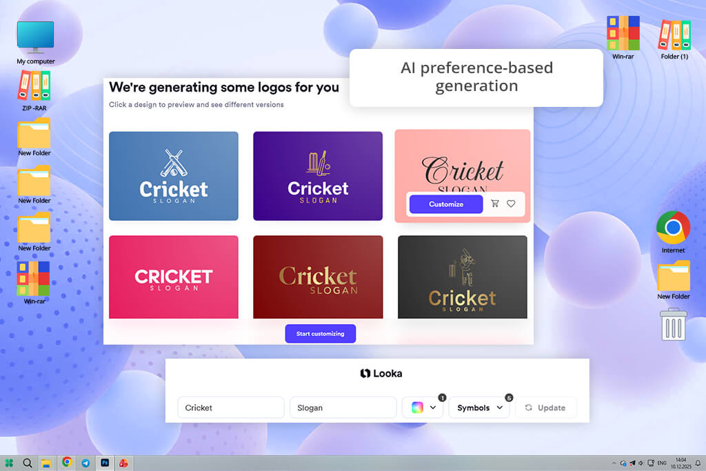 looka cricket logo maker