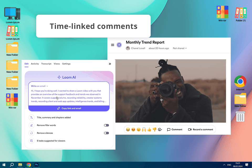 loom program to record webcam interface