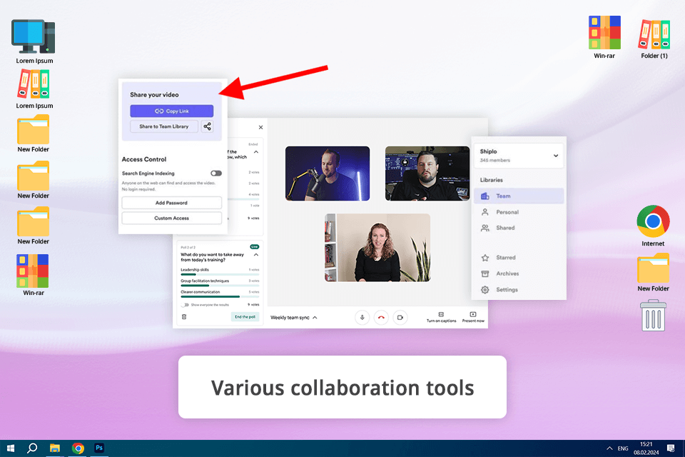 loom screen recorder for google meet interface