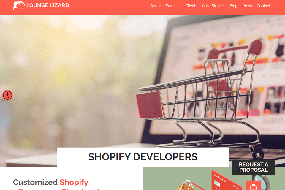 lounge lizard shopify development company interface