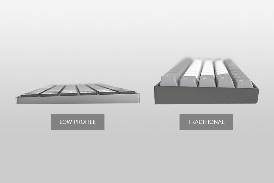 low profile keyboard vs traditional