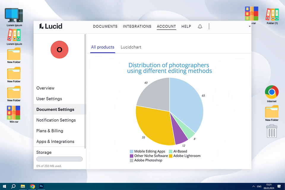 lucidchartsoftware de criação de gráficos online grátis