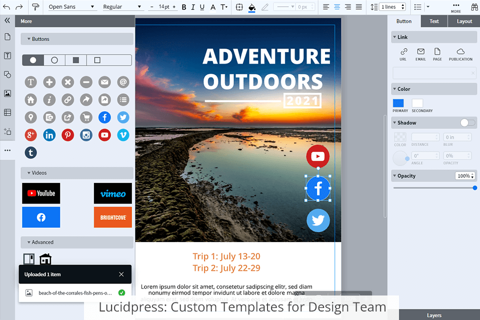 قوالب lucidpress المخصصة لفريق التصميم