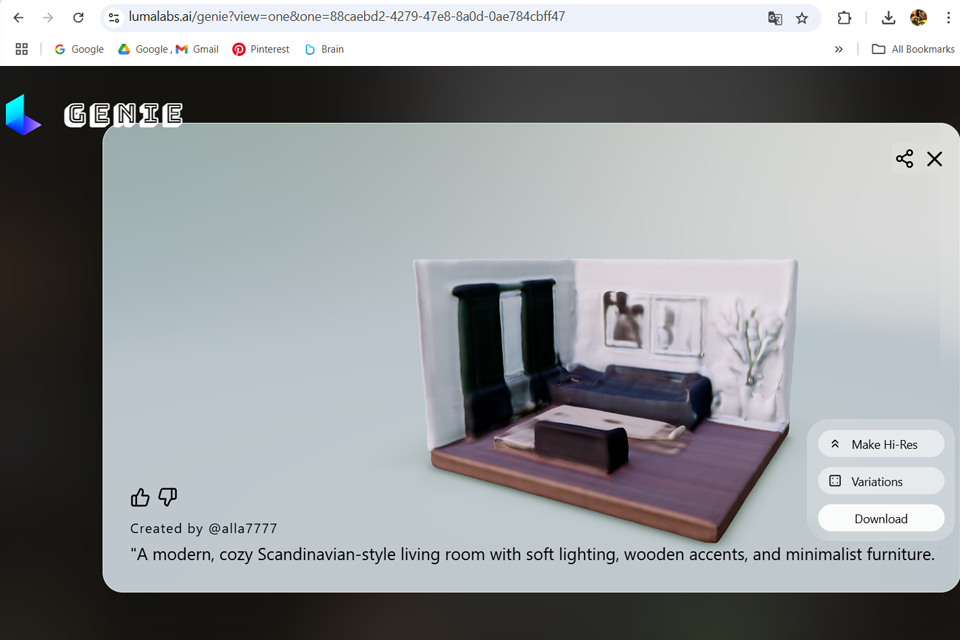 luma ai 3d model generator