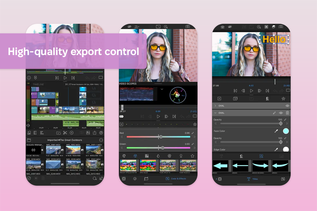 lumafusion reel editing app interface