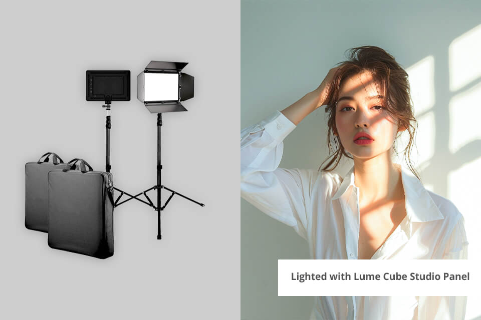 lume cube studio panel studio lighting kit