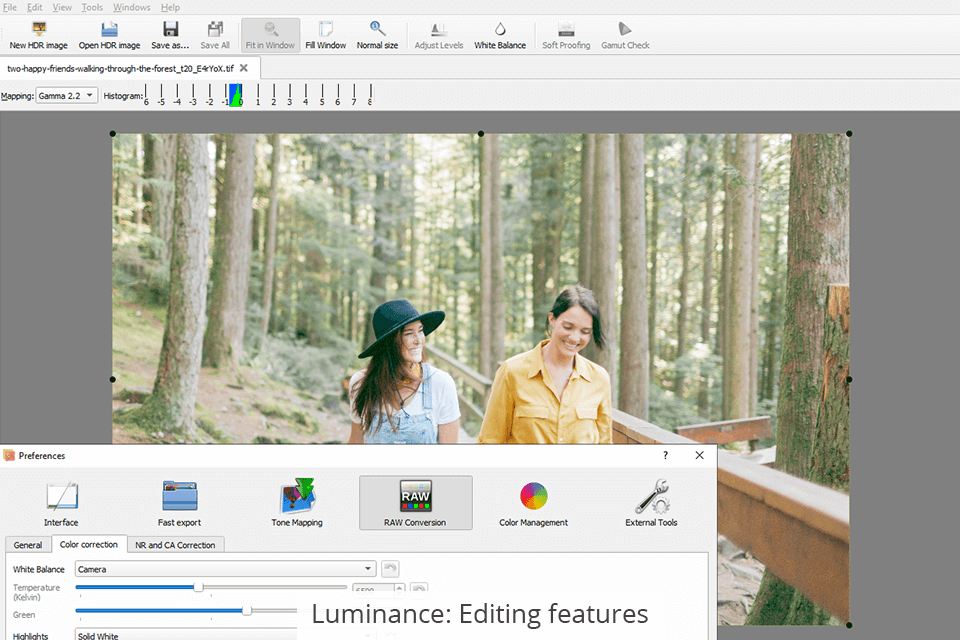 luminance editing
