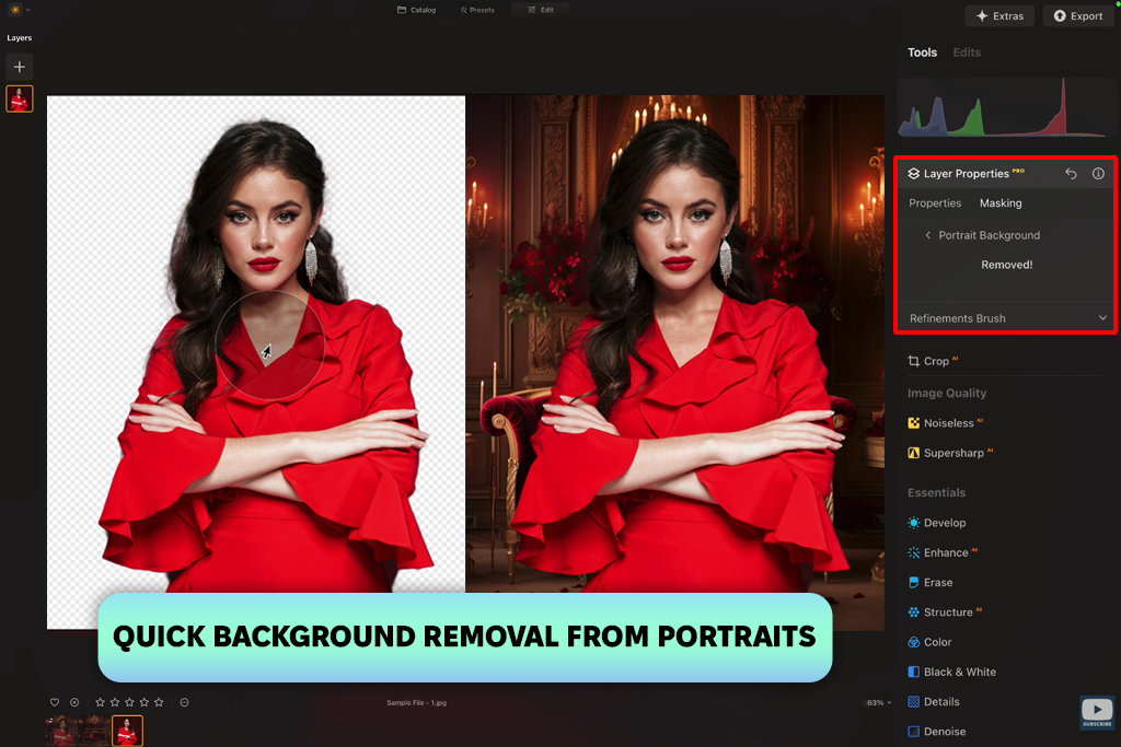 luminar background removal