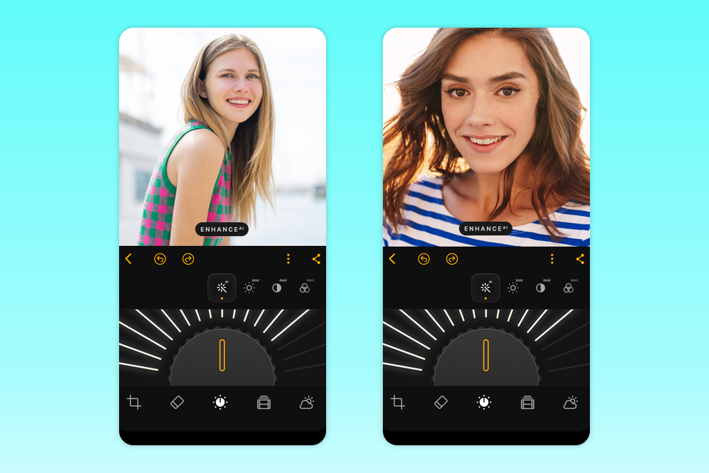 luminar mobile interface on phone