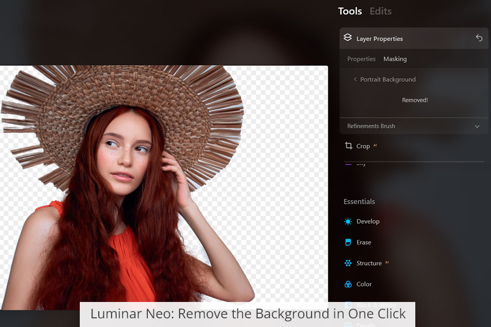 luminar neo portrait background removal ai