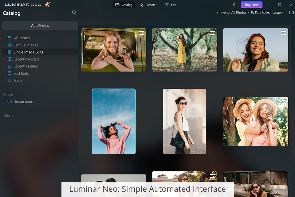 luminar neo simple automated interface