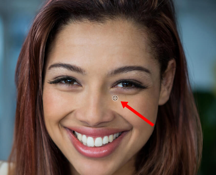 luminar neo tutorial to remove dark circles under eyes sample