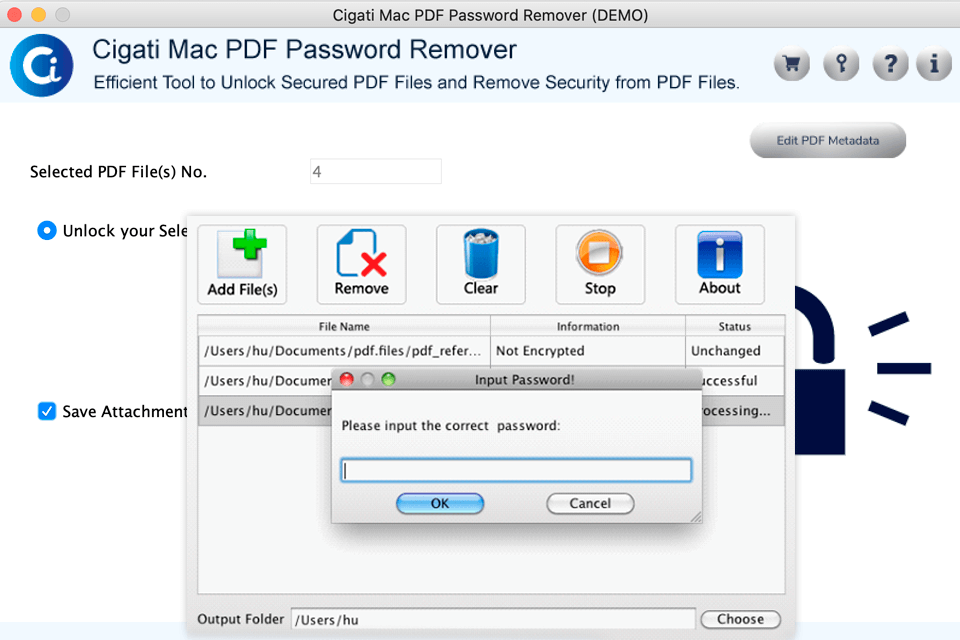 macsonik free pdf unlocker interface