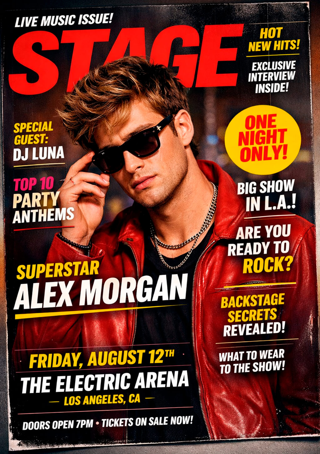 magazine pop concert flyer idea