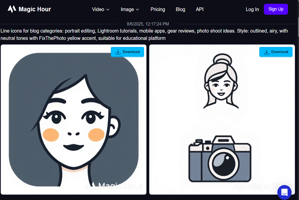 magic hour ai icon generator