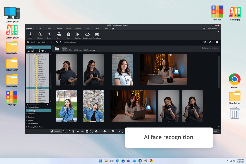 magix photo manager photo organizing software interface