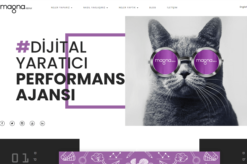 magna dijital ajansi arayüzü