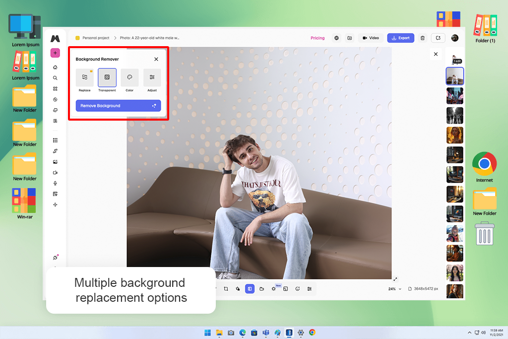 magnific free background removal software