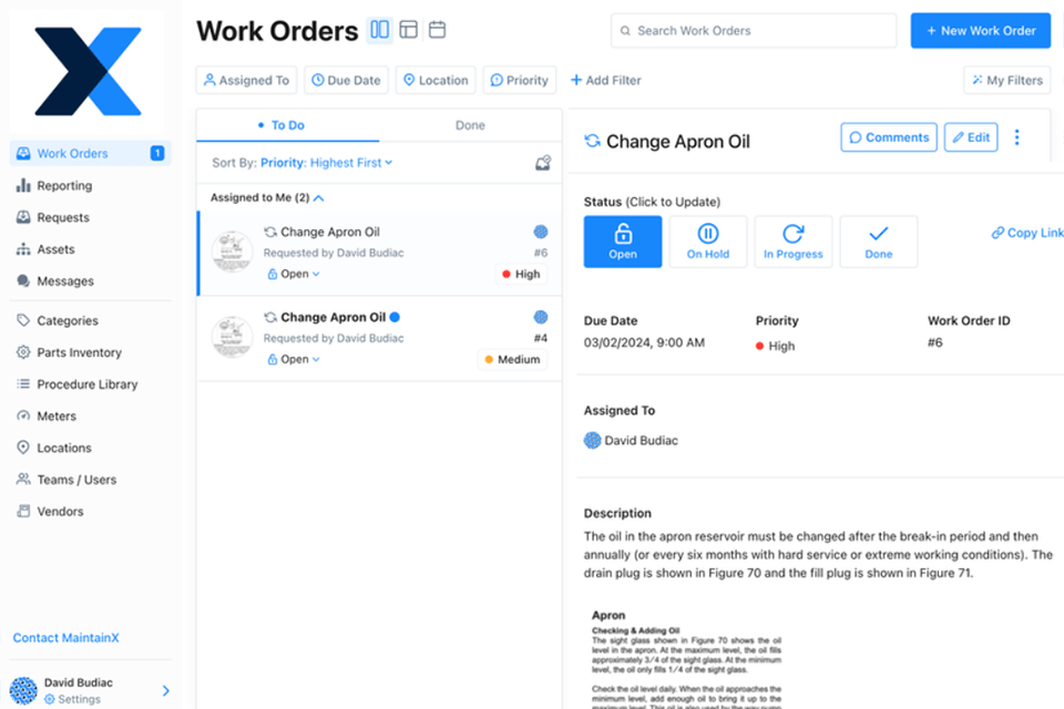 maintainx work order software