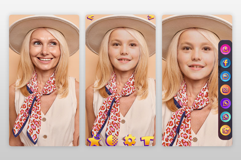 make me young app to make you look younger interface