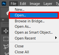 make silhouette in photoshop opening an image