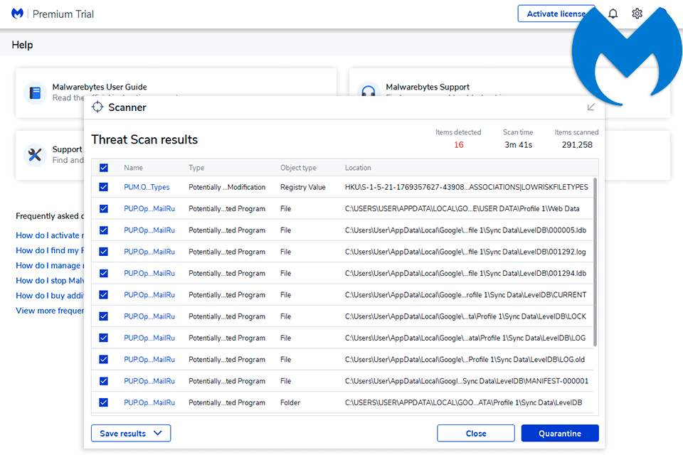 malwarebytes interface