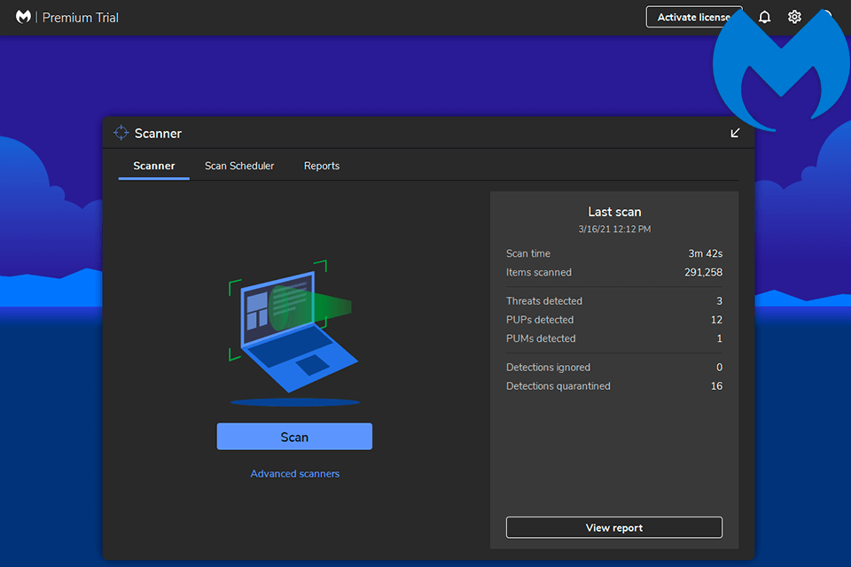 malwarebytes interface