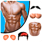 man abs editor fake muscle app logo
