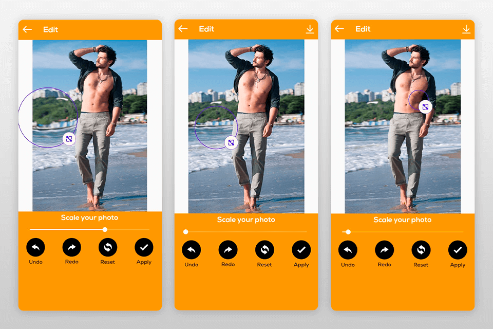 man muscle editor fake muscle app interface