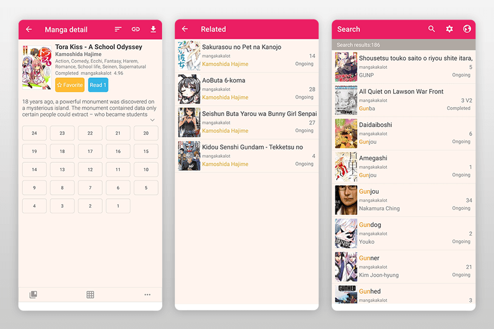 manga reader manga apps for android interface