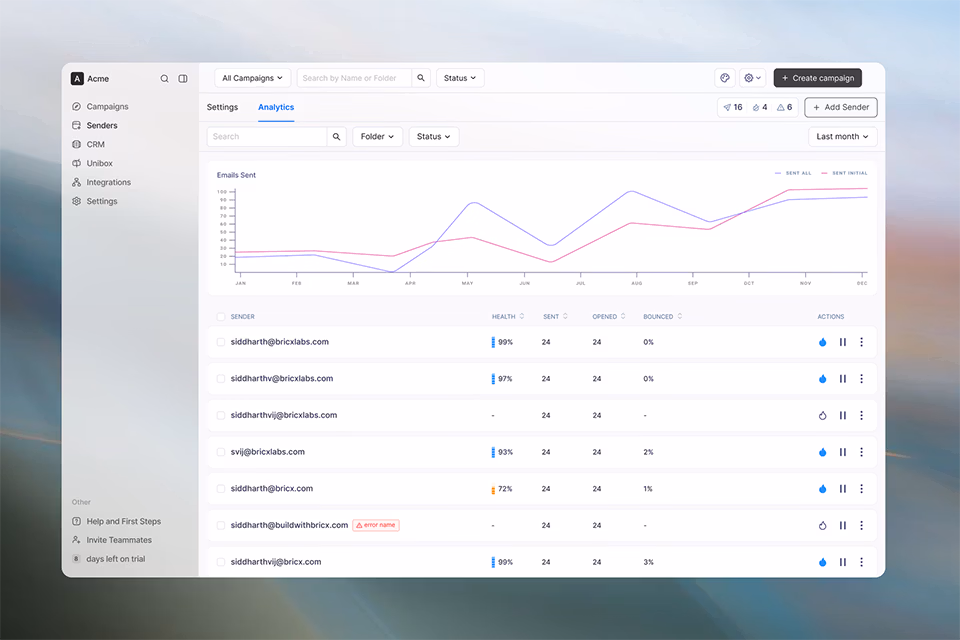 manyreach cold email software