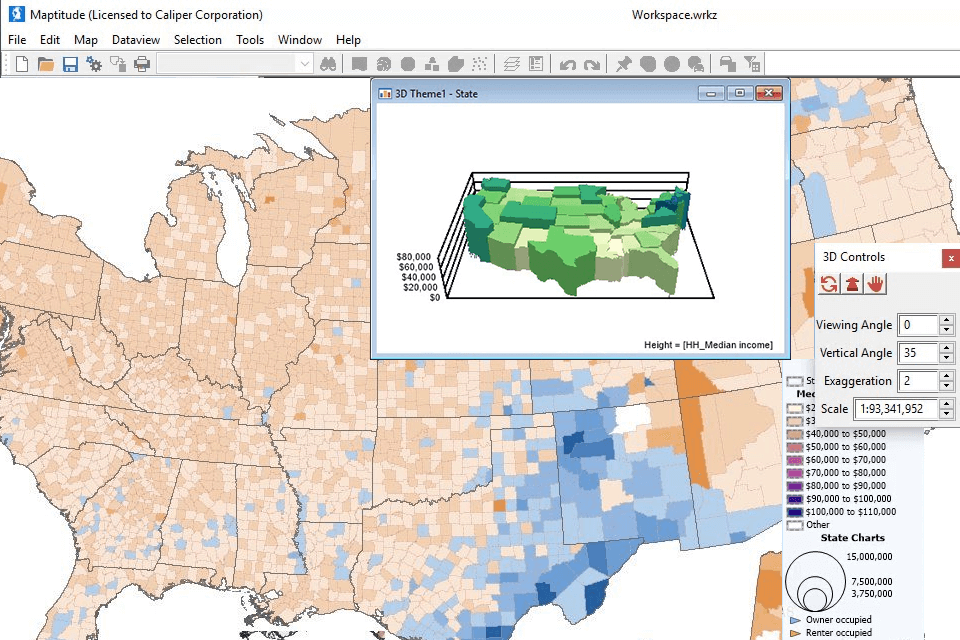 maptitude location intelligence software interface