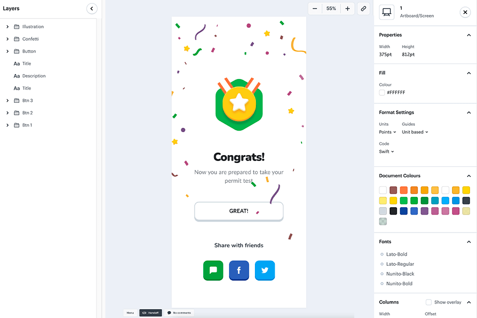 marvel app design software interface
