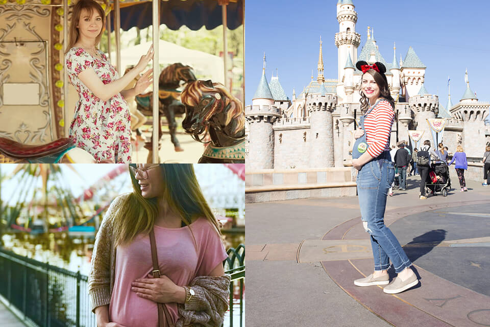 maternity photoshoot ideas amusement park