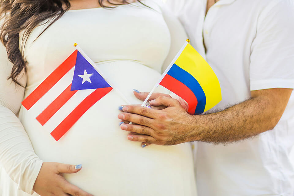 maternity photoshoot ideas flags