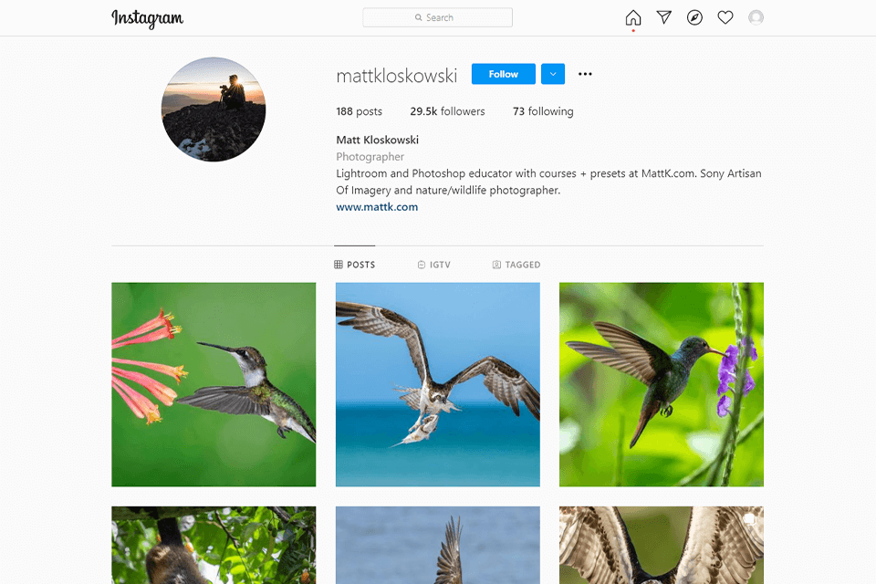 مات كلوسكوسكي الانستقرام