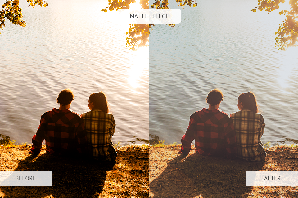 matte effect photography editing style