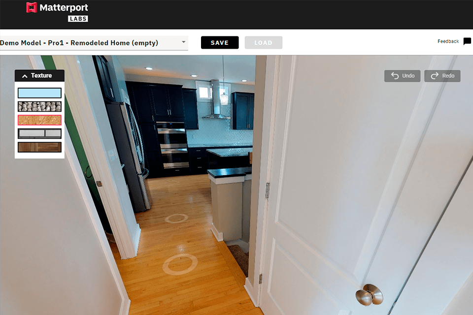 matterport virtual tour software interface
