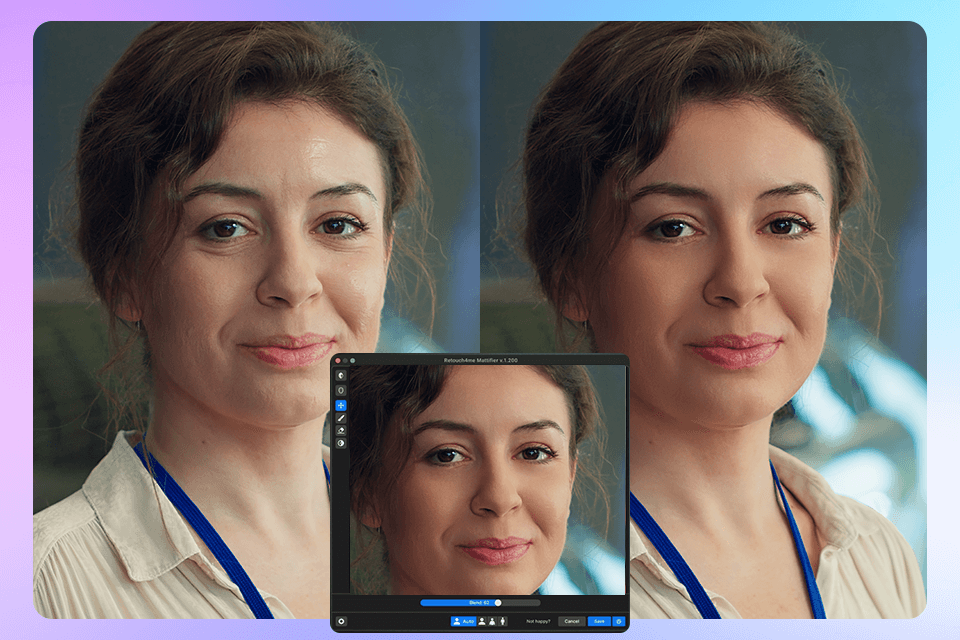 mattifier retouch4me photoshop panel sample