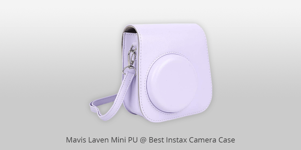 mavis laven mini pu instax camera case