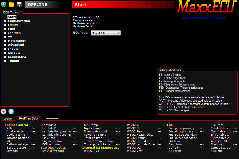 Maxxecu Mtune Car Tuning Software Interface 